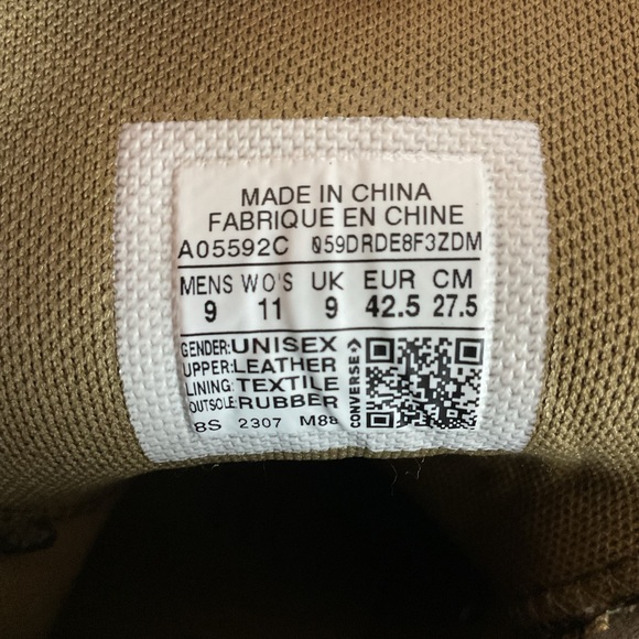 Converse Chuck Taylor Cave Green all star mens 9 womens 11 hightops - Picture 8 of 8